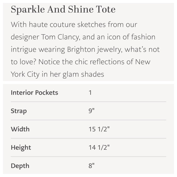 NWT Brighton Sparkle & Shine Tote - Picture 8 of 8